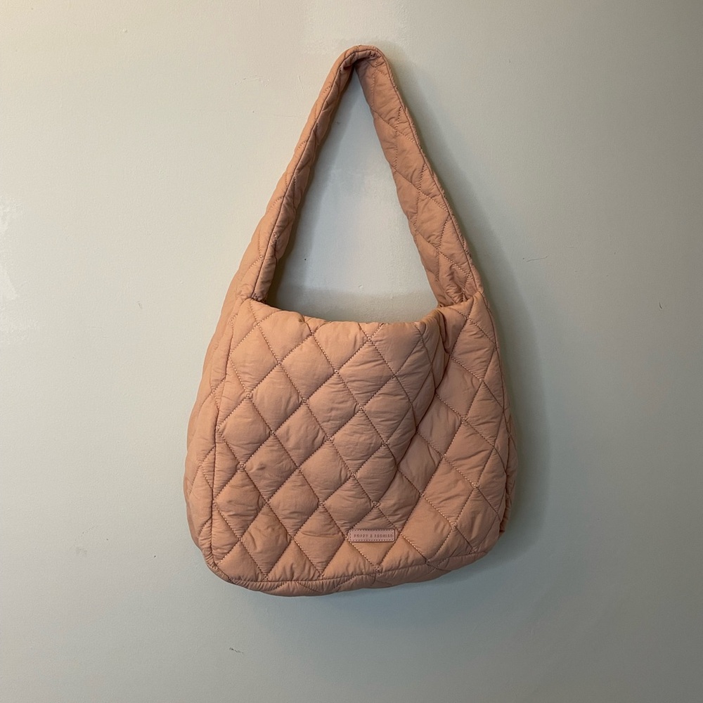 Poppy & Peonies Quilt Hobo Tote